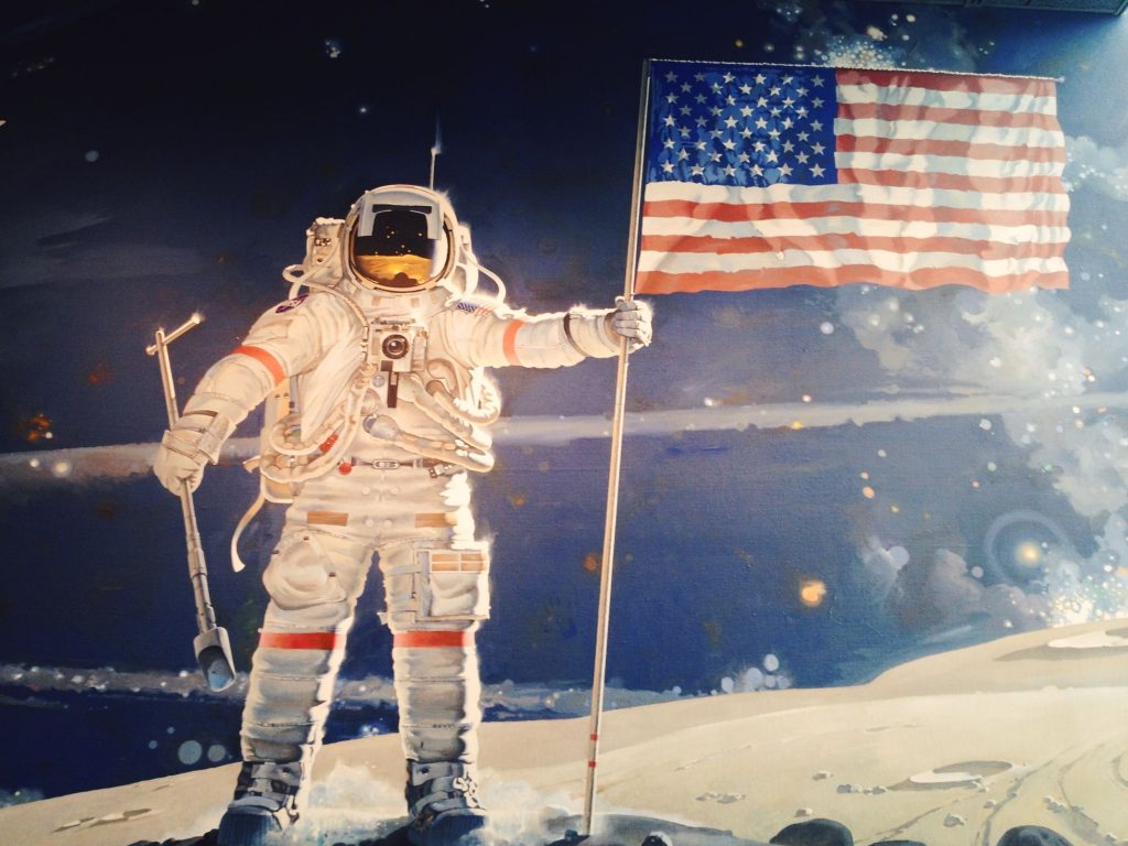 The Space Mural: A Cosmic View, painted by artist Robert McCall, located in the National Air and Space Museum